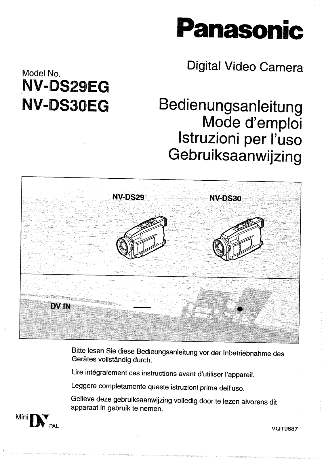 PANASONIC NV-DS29EG, NV-DS30EG, NV-DS29, NV-DS29EGE, NV-DS30EGE User Manual