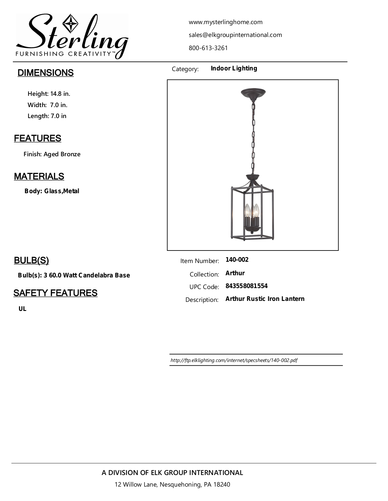 ELK Home 140002 User Manual