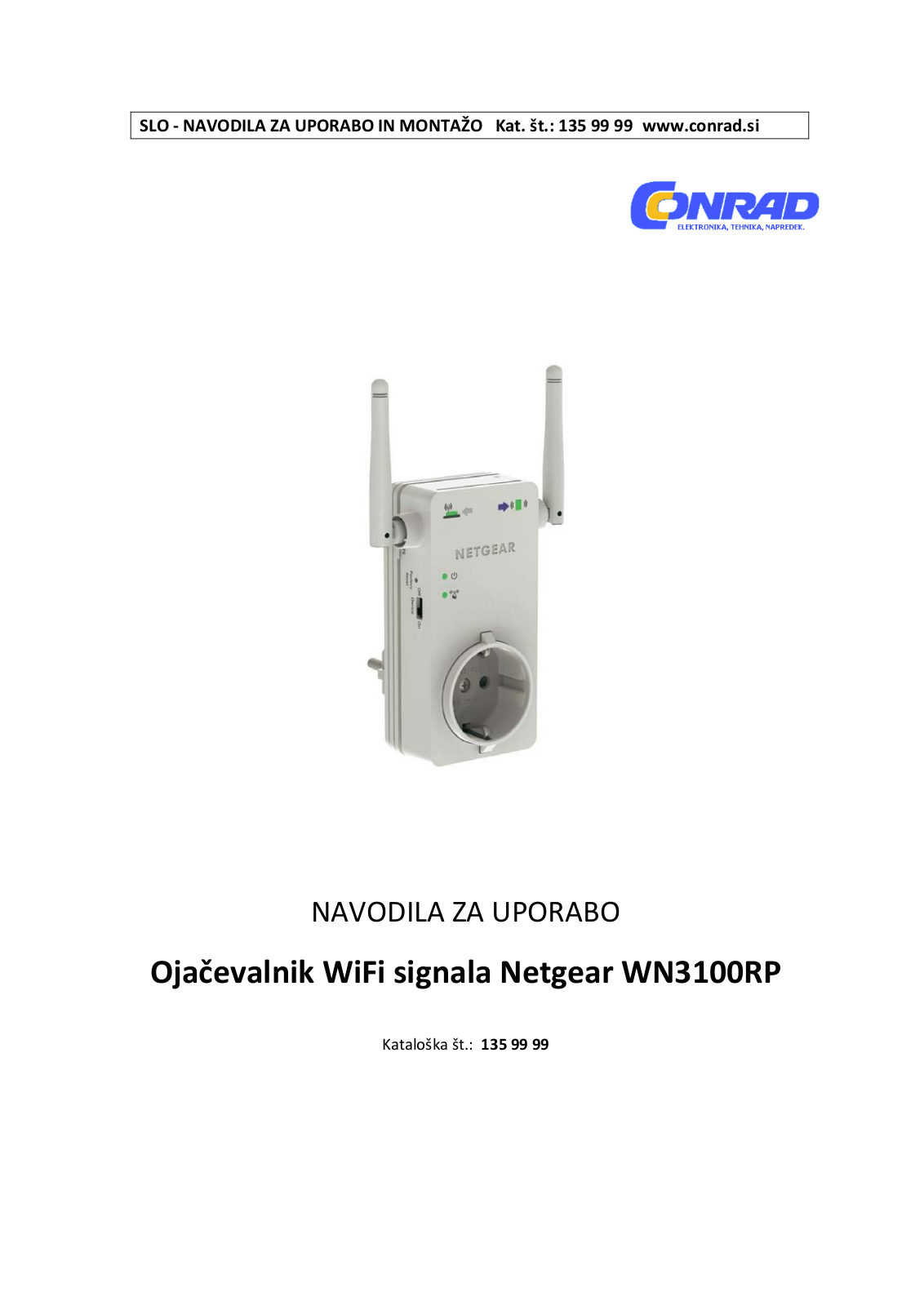 NETGEAR WN3100RP User Manual