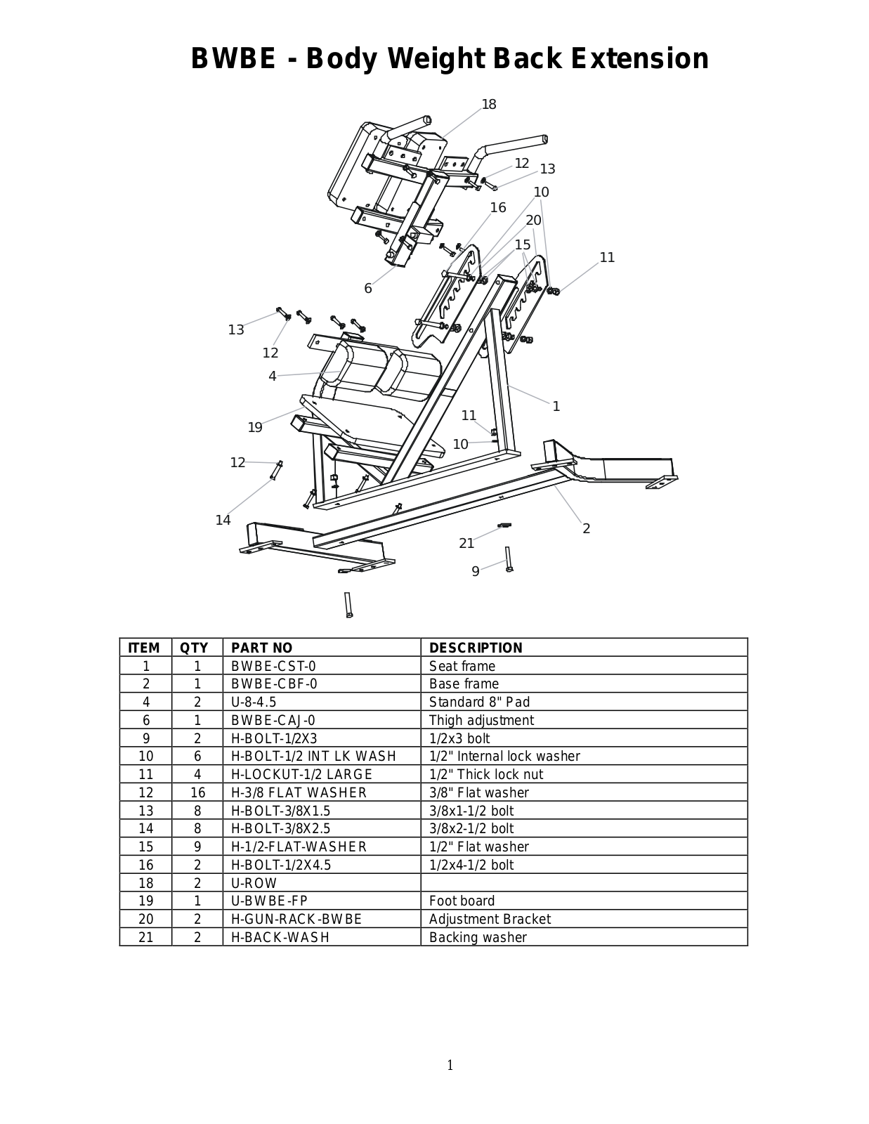 Life Fitness BWBE User manual