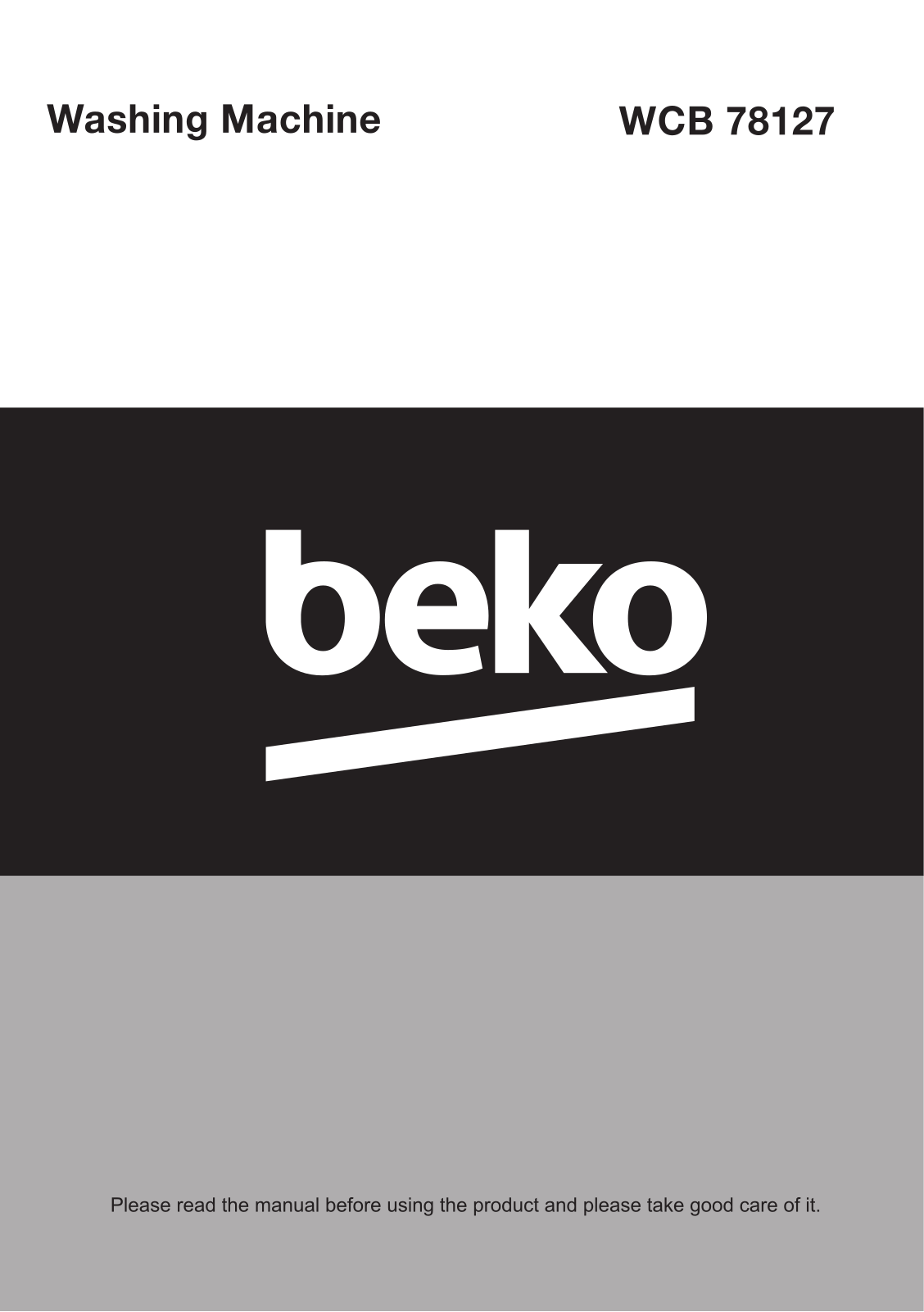 Beko WCB 78127 User manual