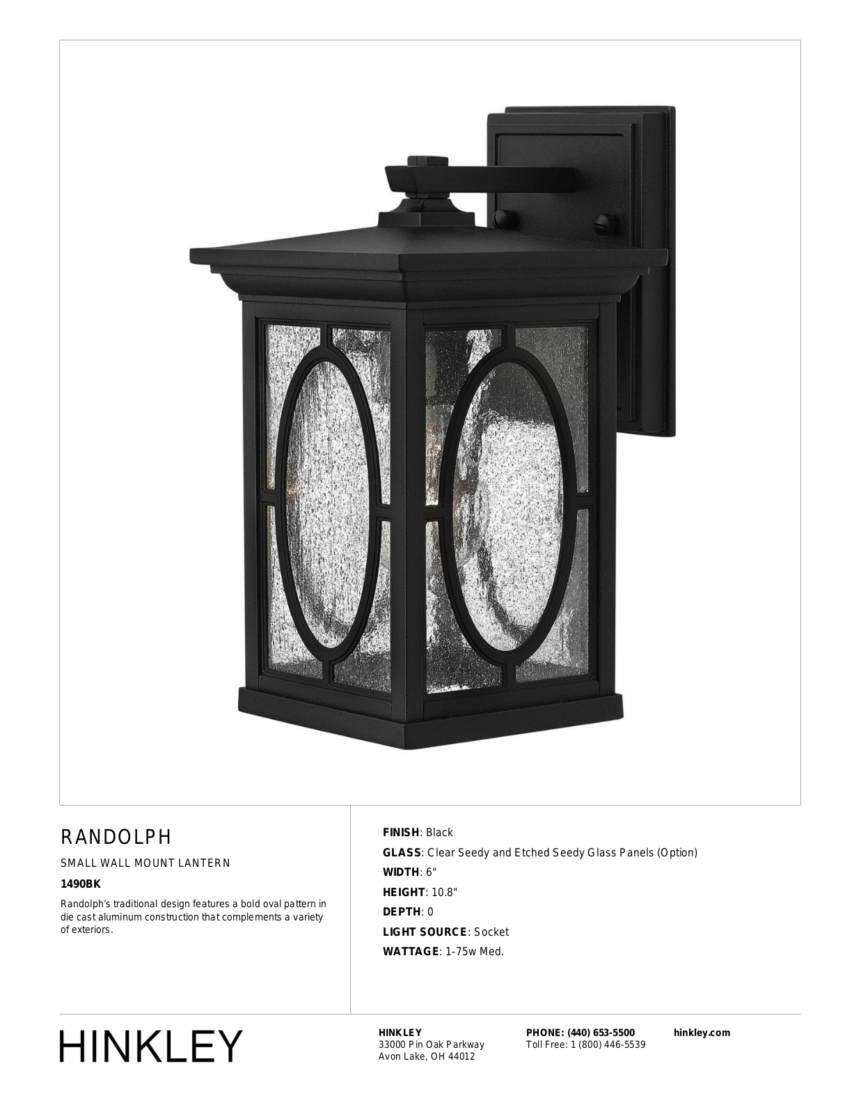 Hinkley HD5174 Specifications - ManualMachine.com