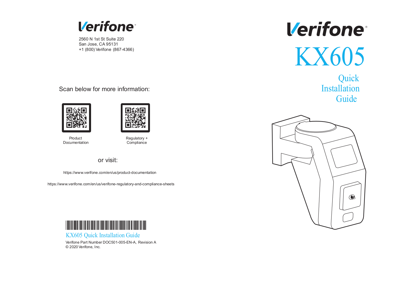 Verifone KX605 Installation Manual