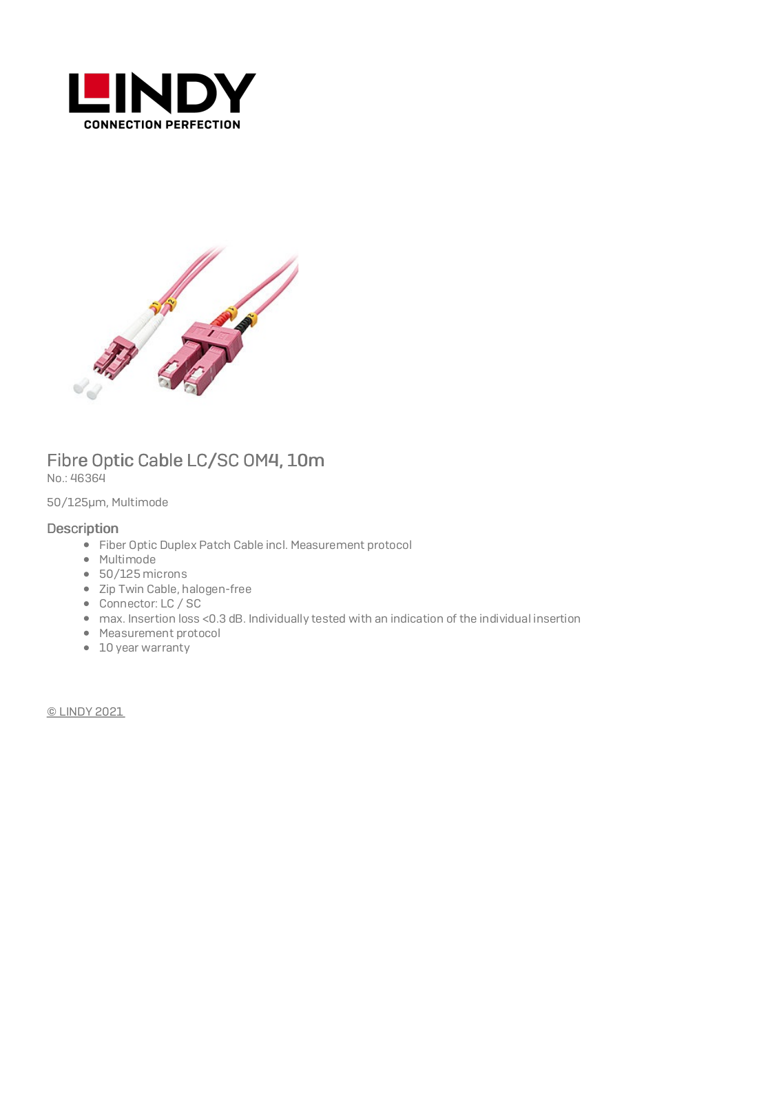 LINDY 46364 Datasheet - ManualMachine.com