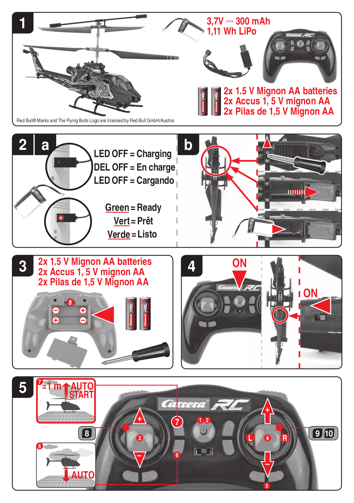 Carrera RC Red Bull Cobra TAH-1F operation manual