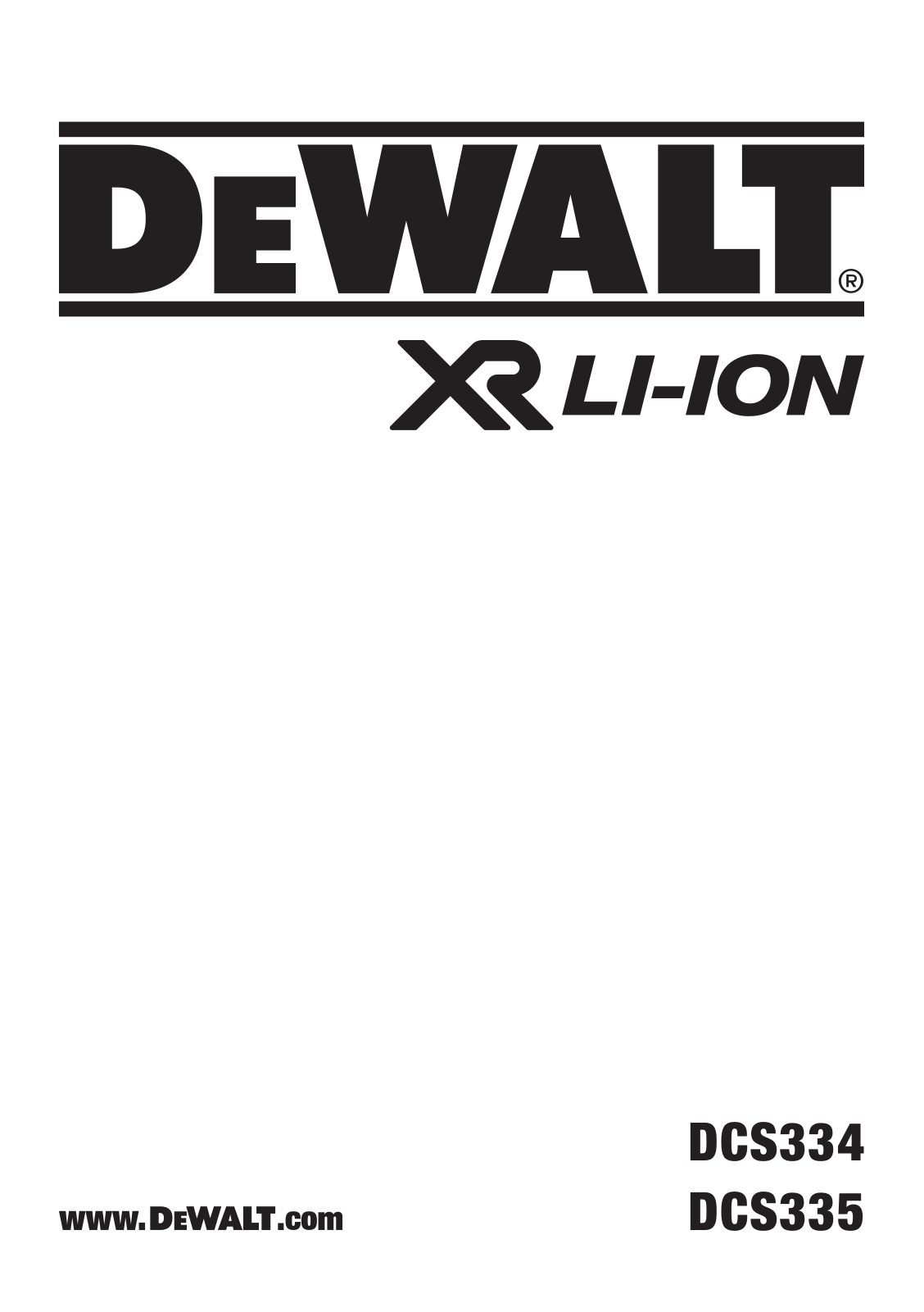 DeWalt DCS334NT Service Manual