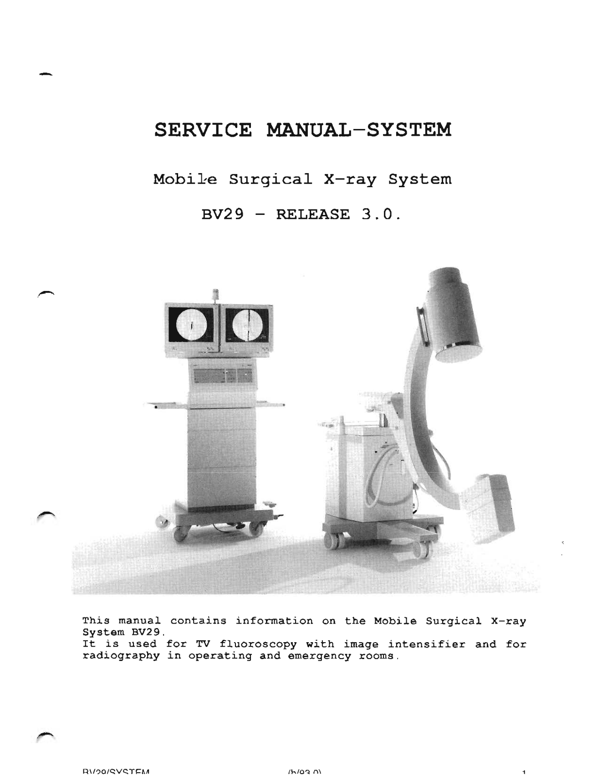 Philips BV29 User manual