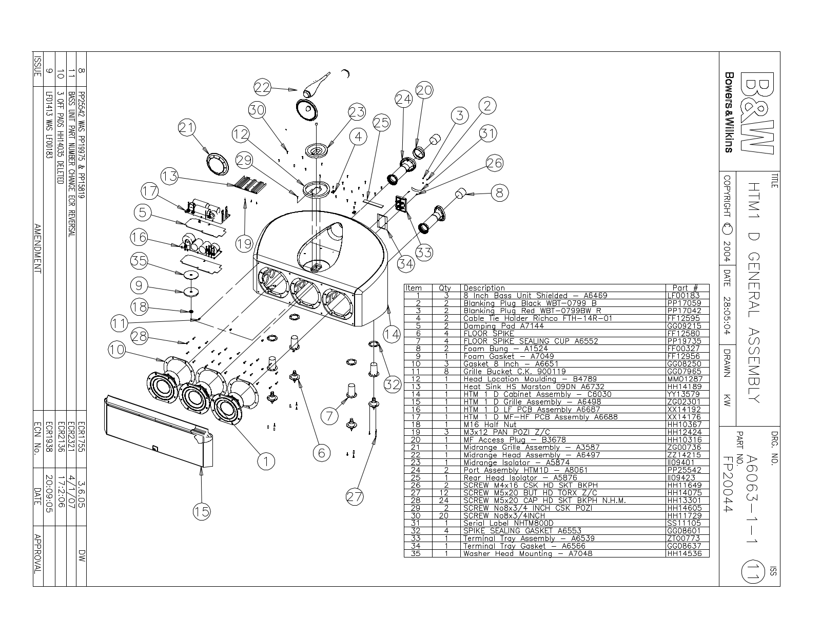 Bowers and Wilkins HTM-1-D Service manual