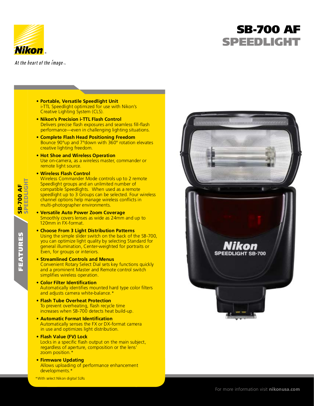 Nikon SB-700 AF Data Sheet