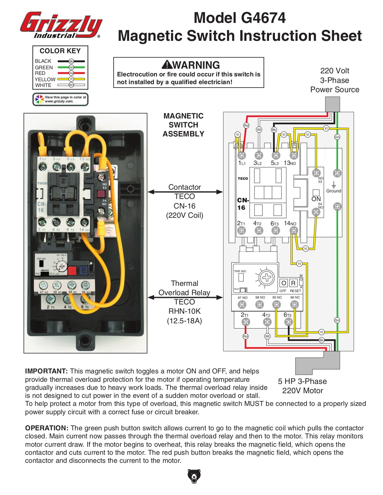 Grizzly G4674 User Manual