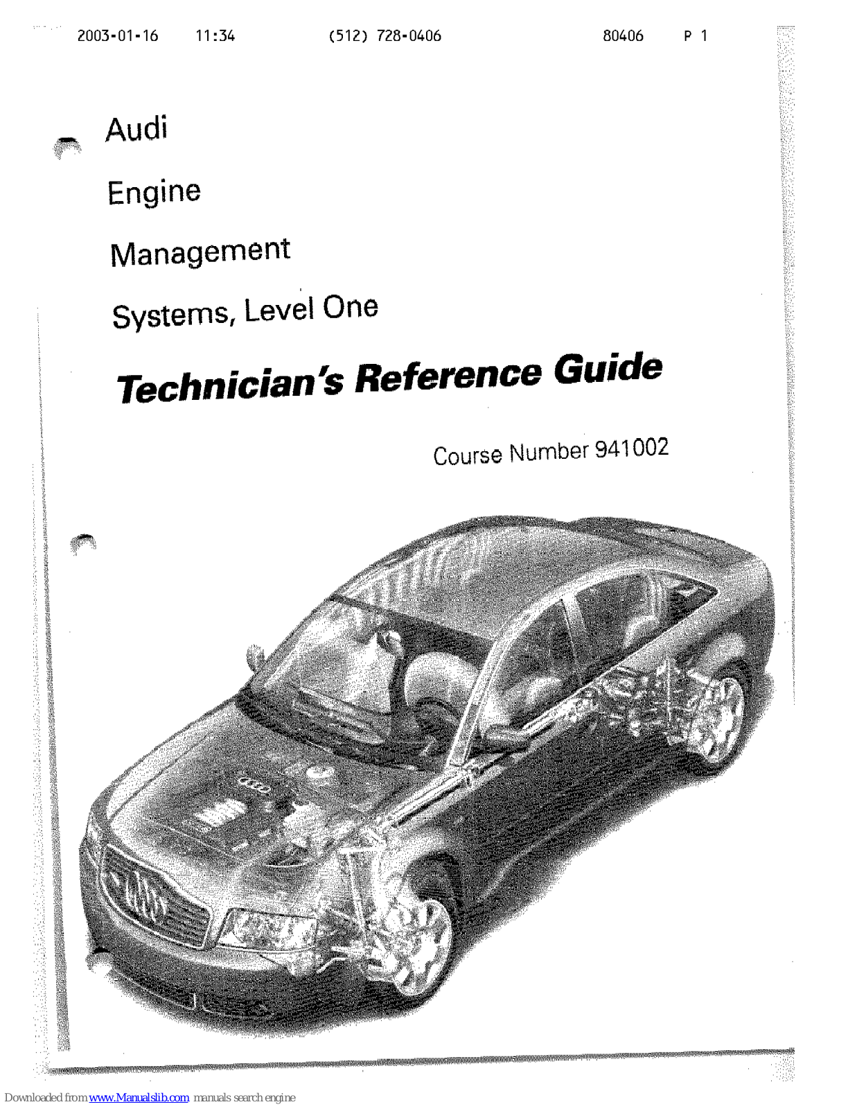 Audi 1.8T Technician Reference Manual