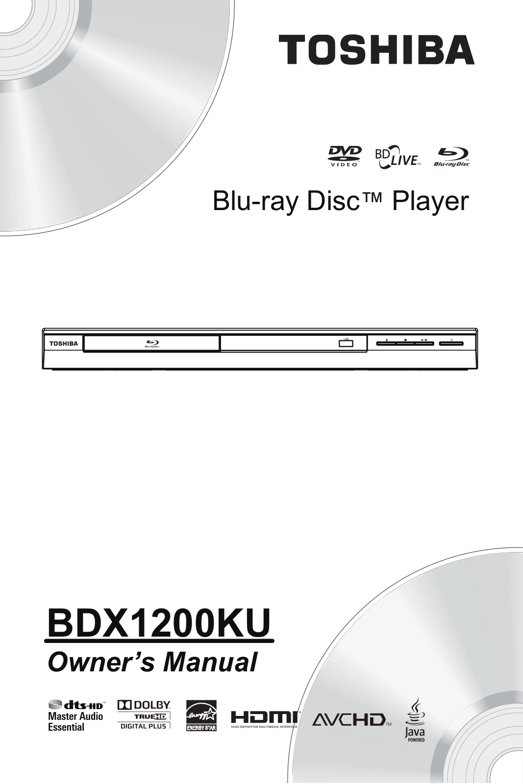 Toshiba BDX1200KU User Manual