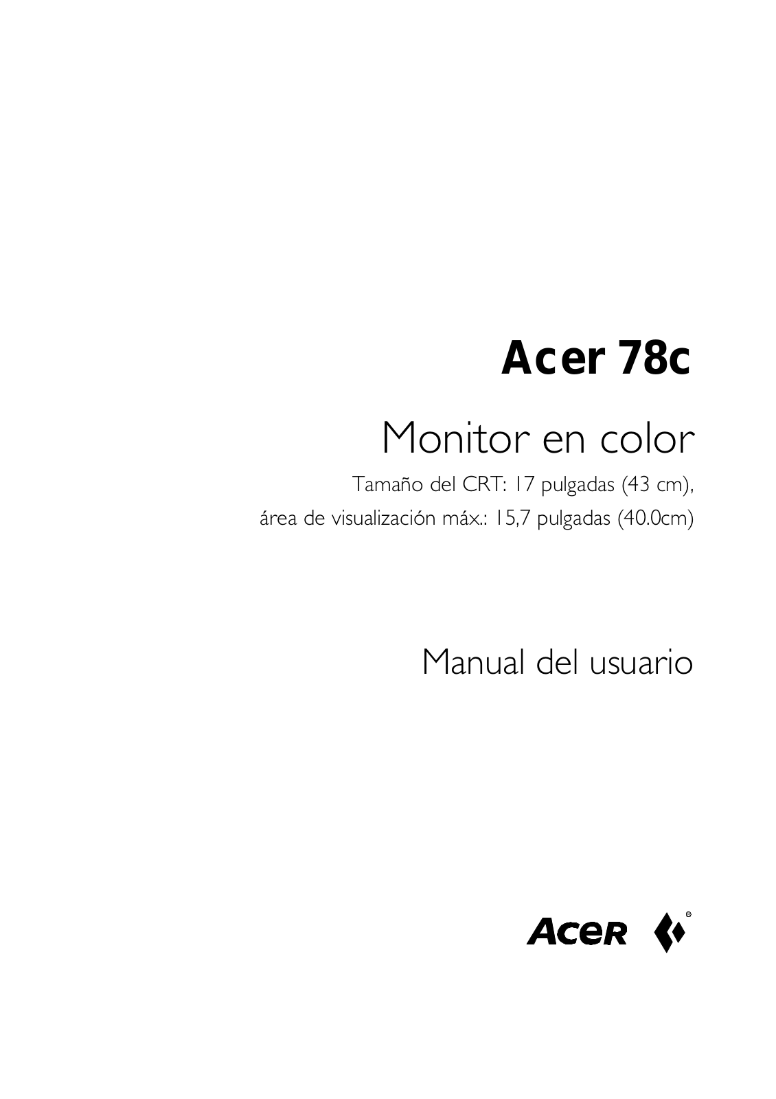 Acer MN78C User Manual