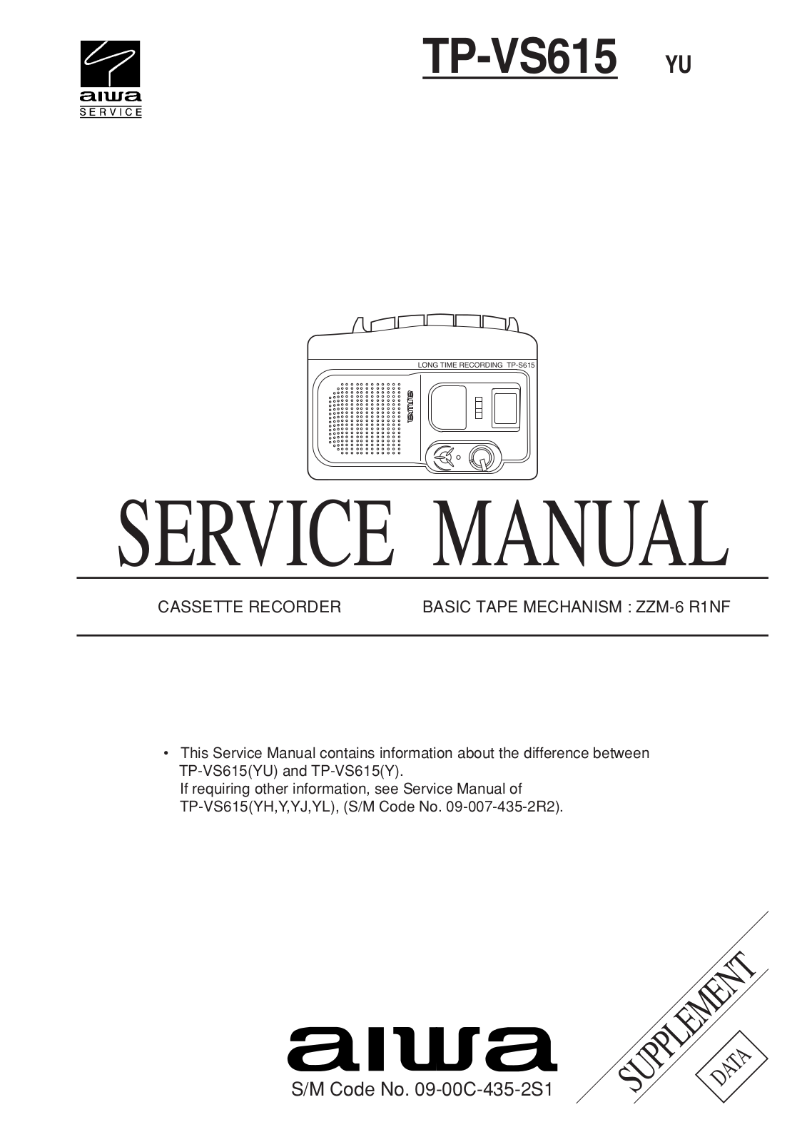 AIWA TP VS615 Service Manual