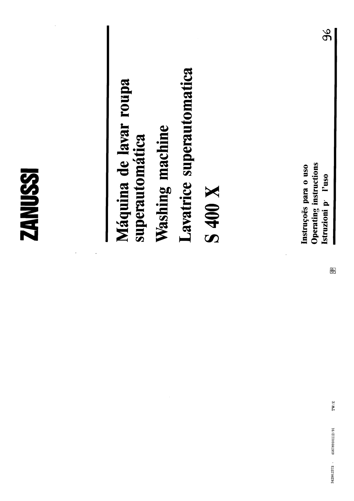 Zanussi S400X User Manual