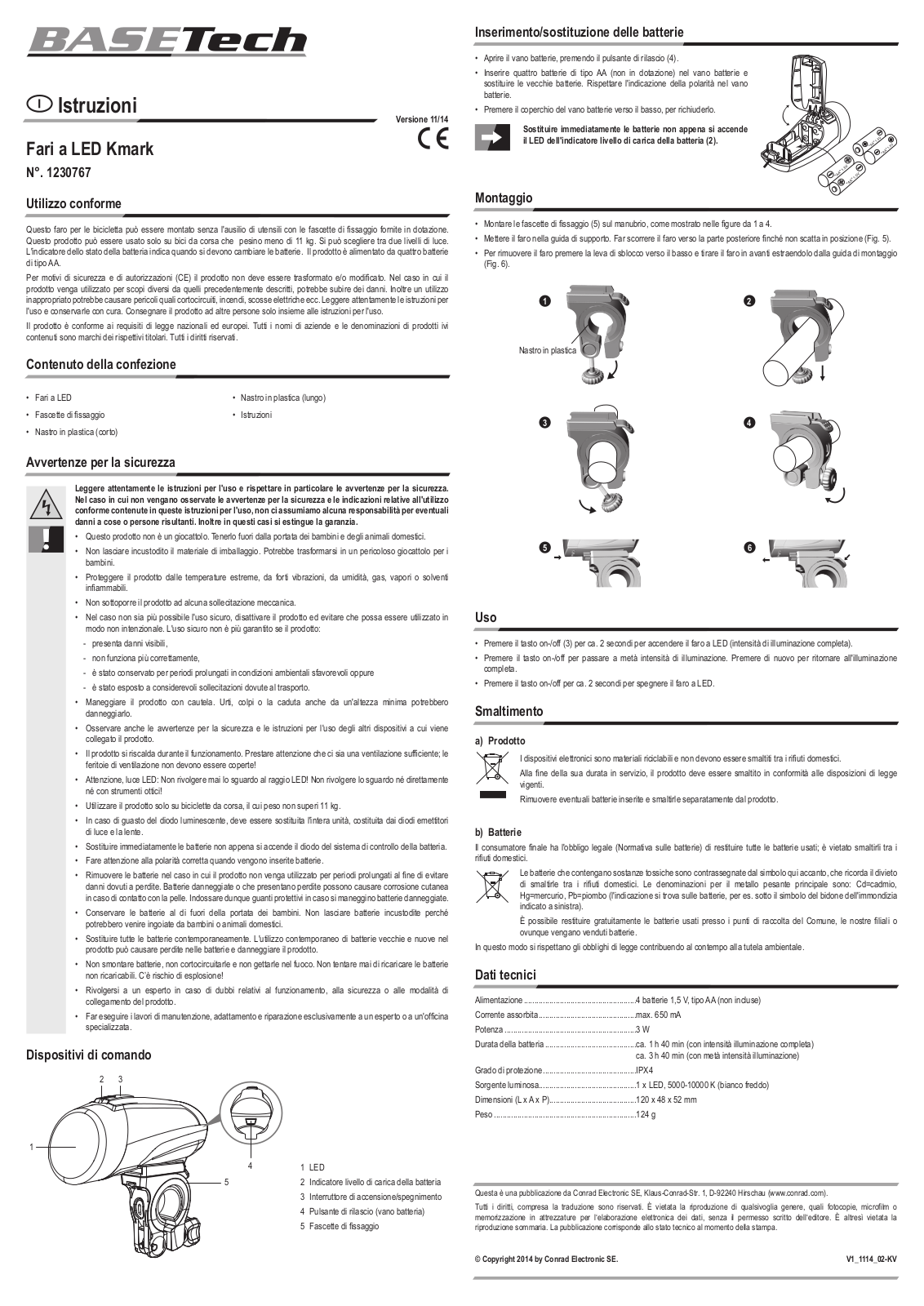 Basetech 1230767 User guide