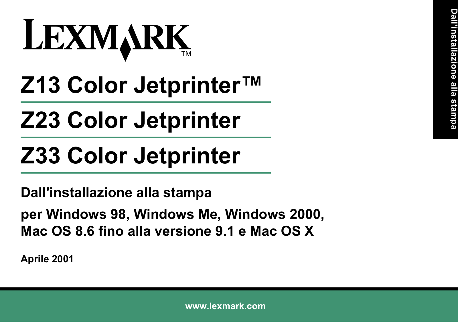 Lexmark Z23, Z33, Z13 Installation Manual