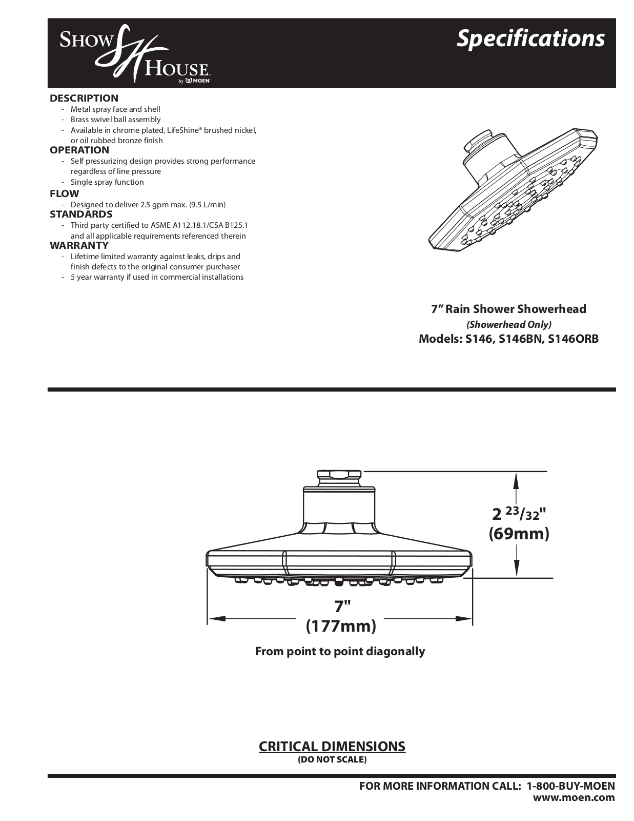 Moen S146ORB, S146BN User Manual - ManualMachine.com