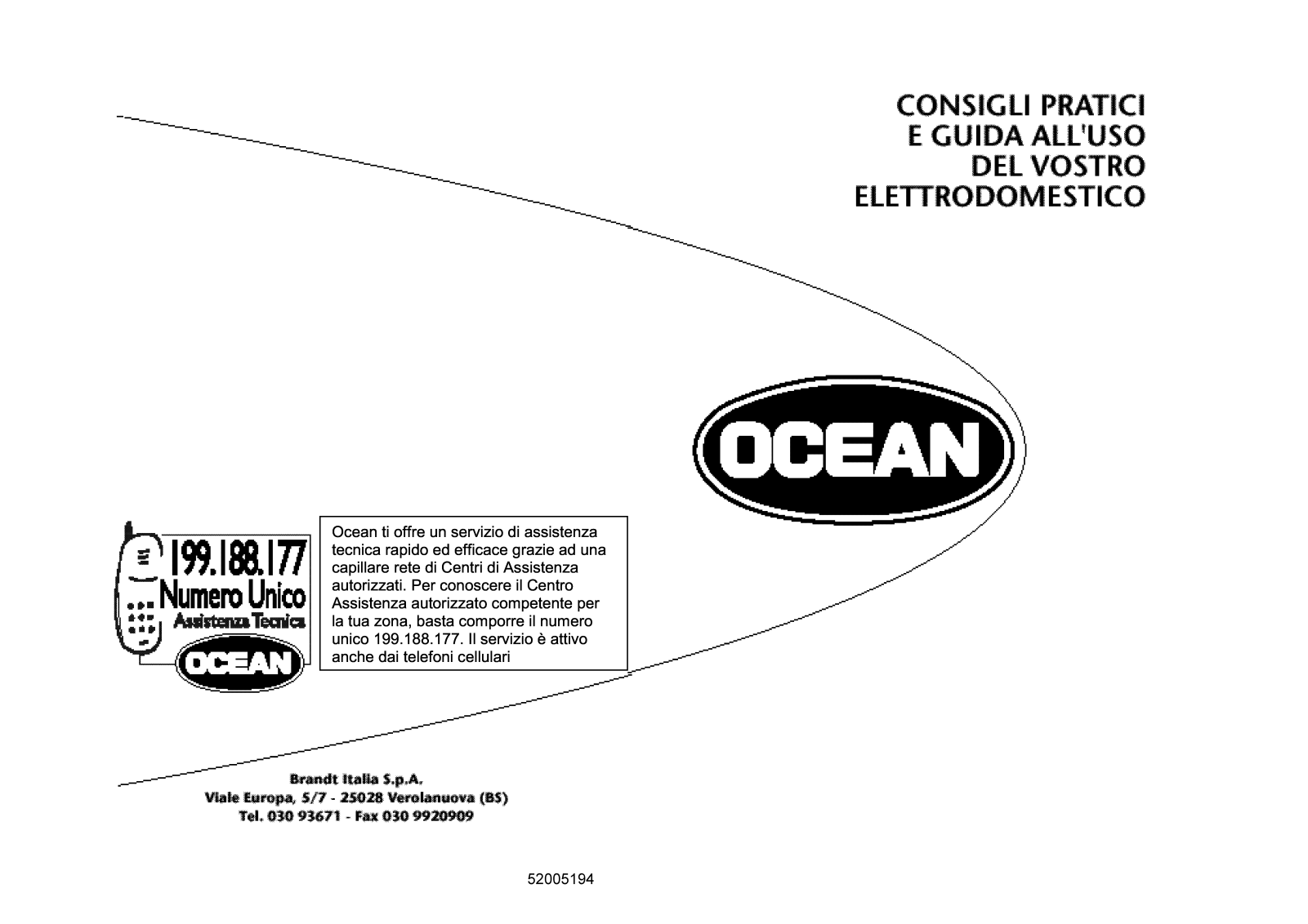 Ocean LFO1250, LFO1050, LFO850, LFO1060, LFO860 User manual