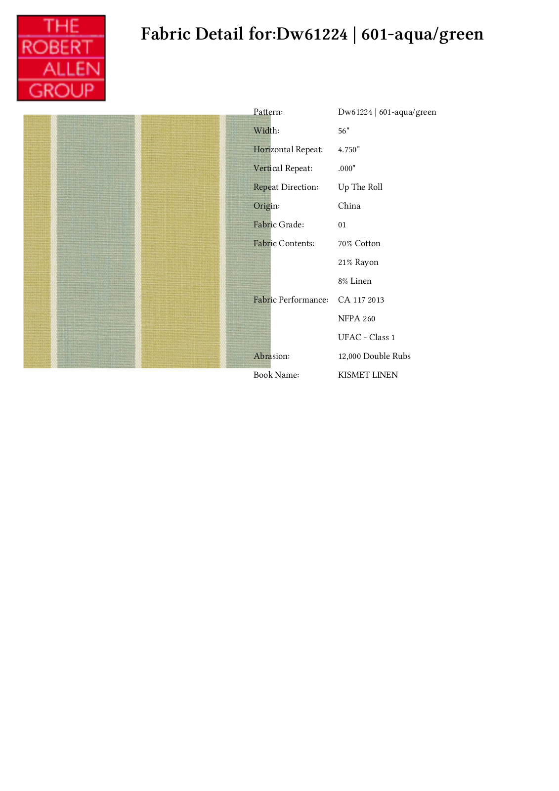 Duralee CRAL7205 Specifications - ManualMachine.com
