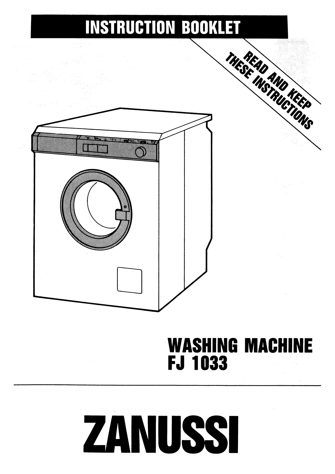 Zanussi FJ 1033 User Manual