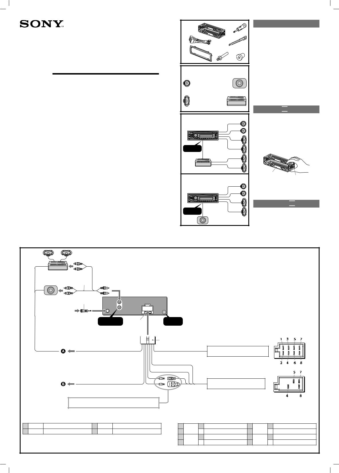 Sony CDX-GT550UI Installation manual