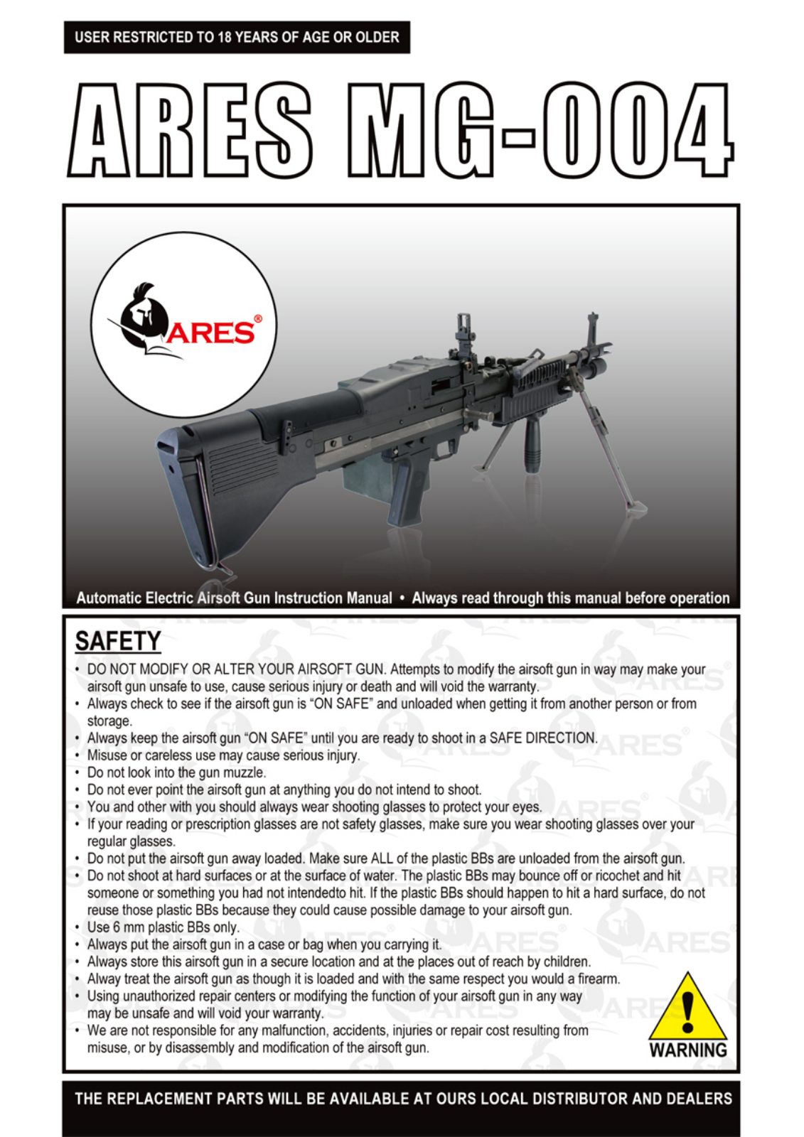 Ares MG-004 User Manual