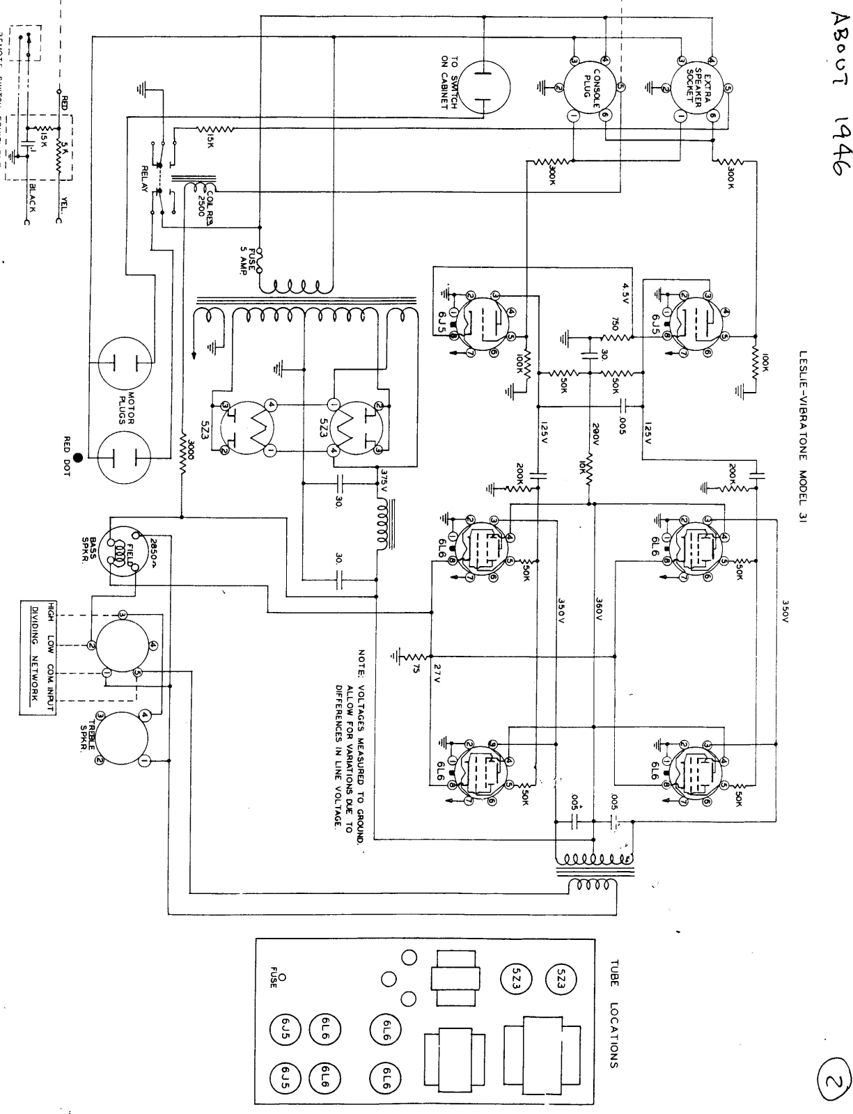 Leslie 31a schematic