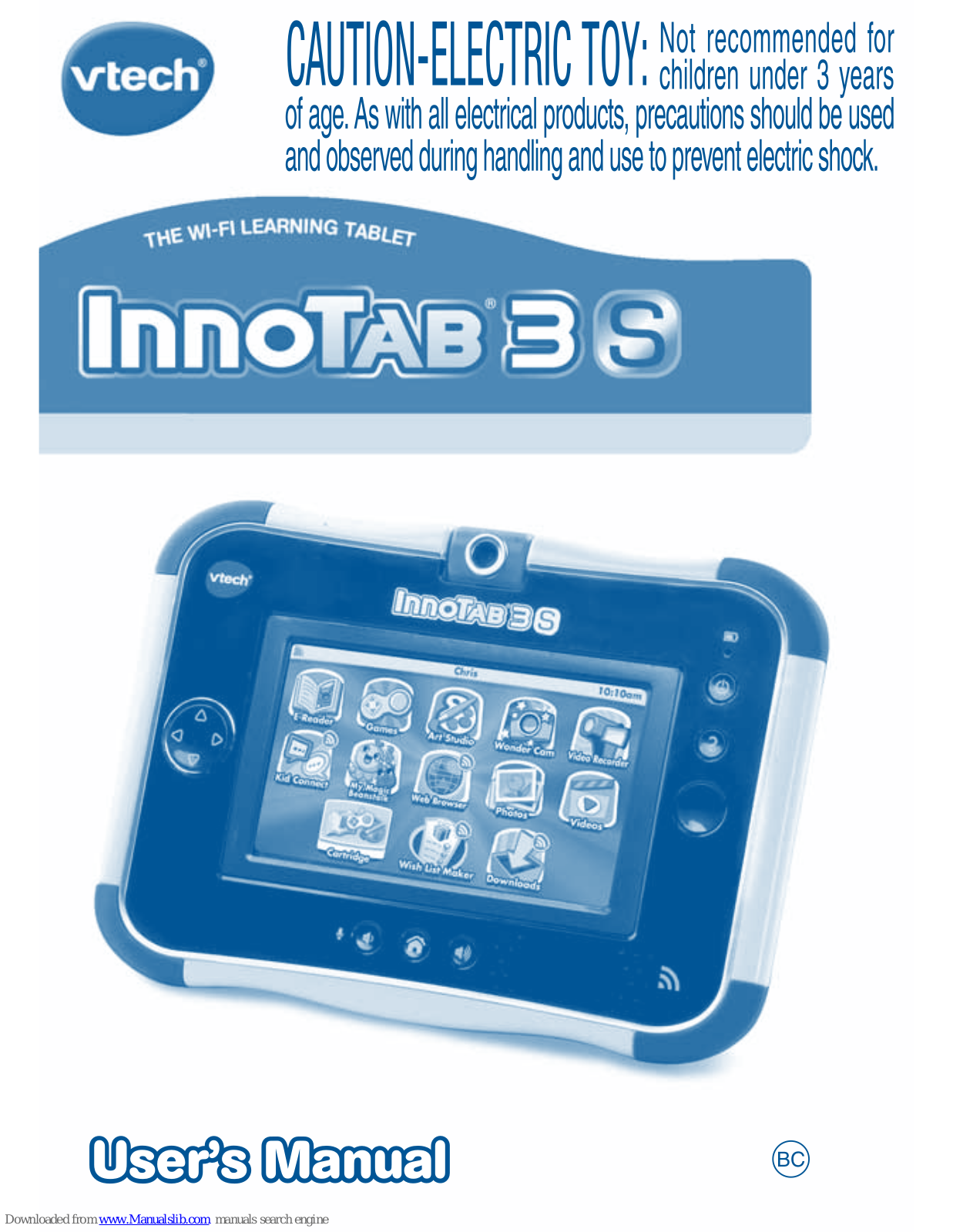 VTech InnoTab 3S The Wi-Fi Learning Tablet, InnoTab 3S User Manual
