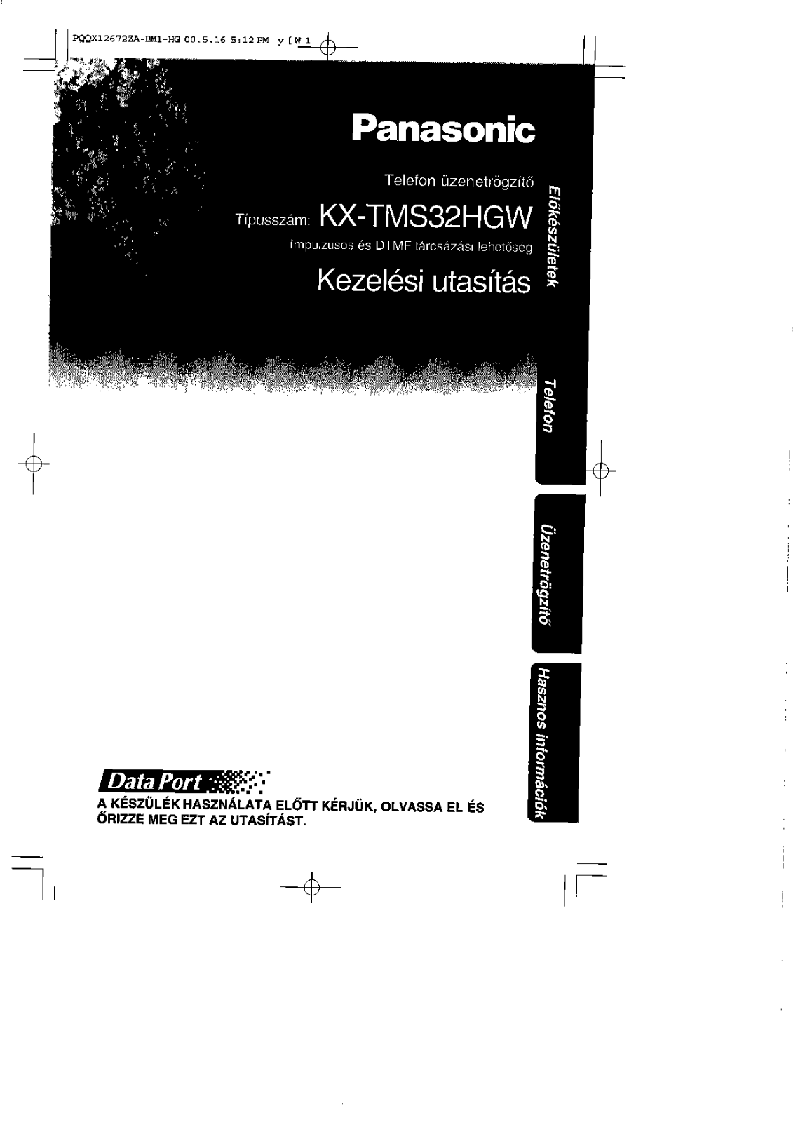 Panasonic KX-TMS32HGW User Manual