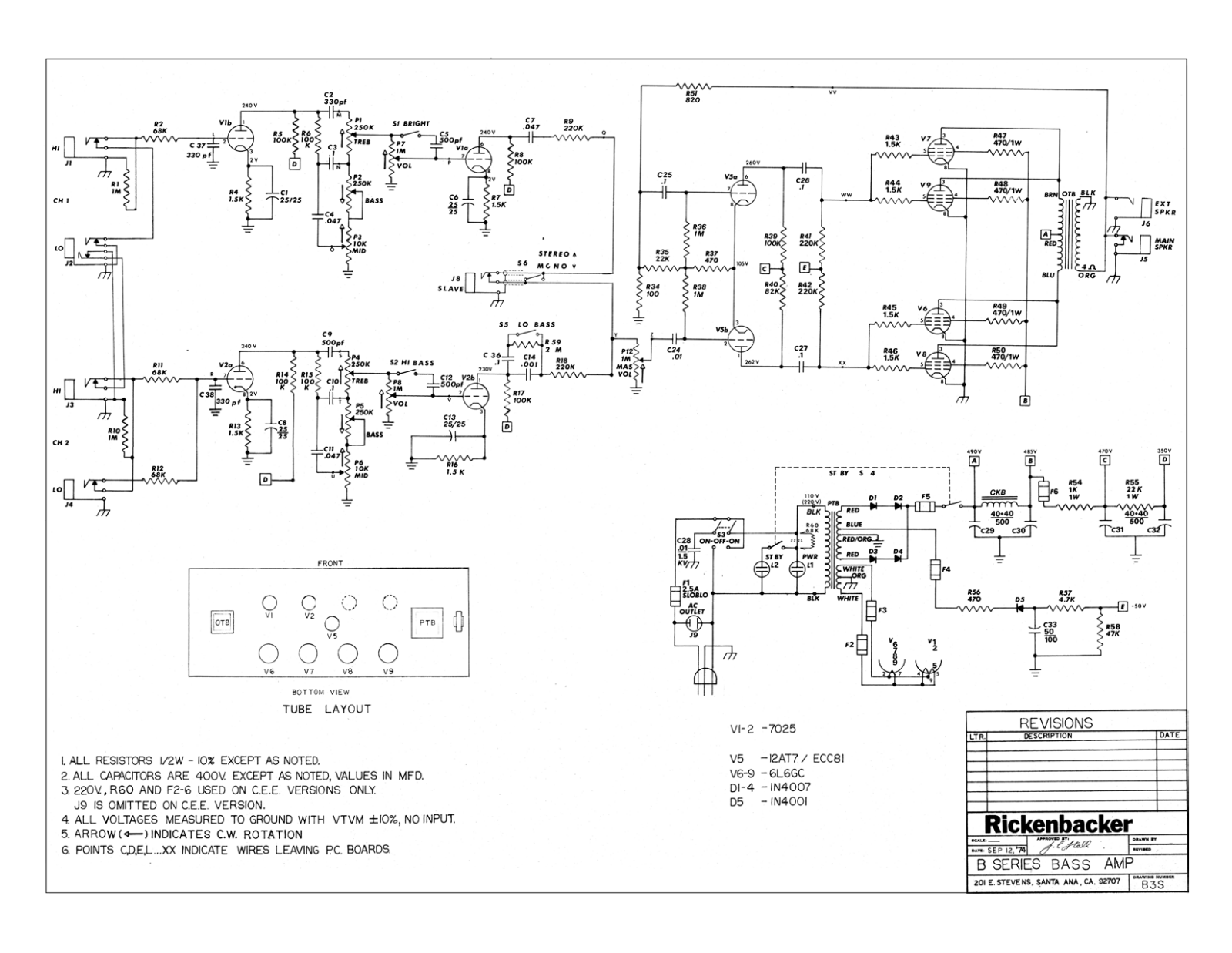 Rickenbacker b115 schematic - ManualMachine.com