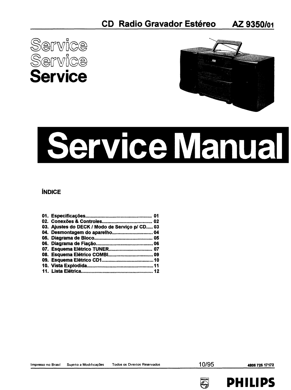 Philips AZ9350-01 Schematic