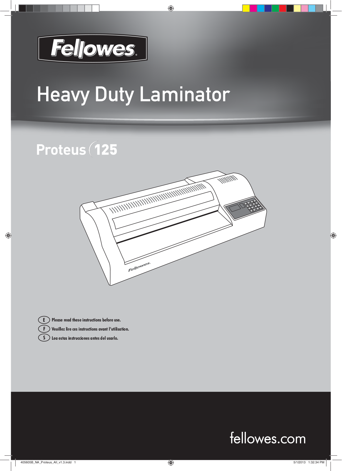 Fellowes Proteus 125 User Manual