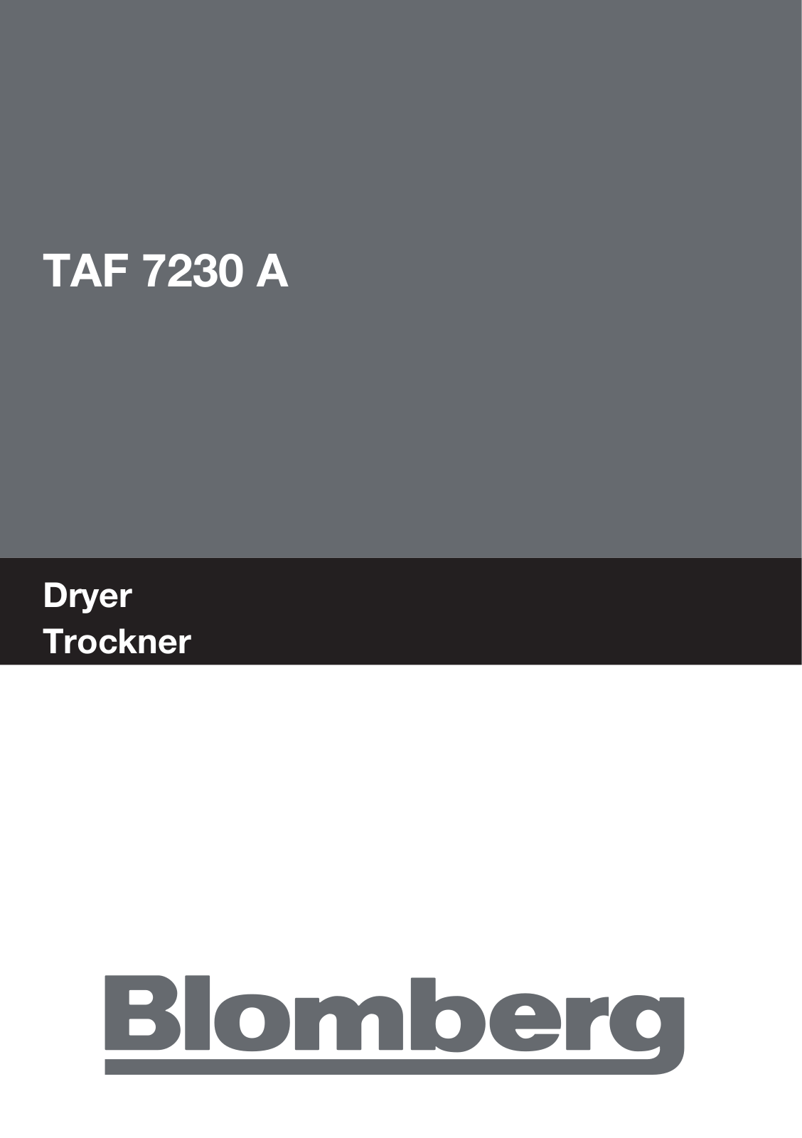 Blomberg TAF 7230 A User Manual