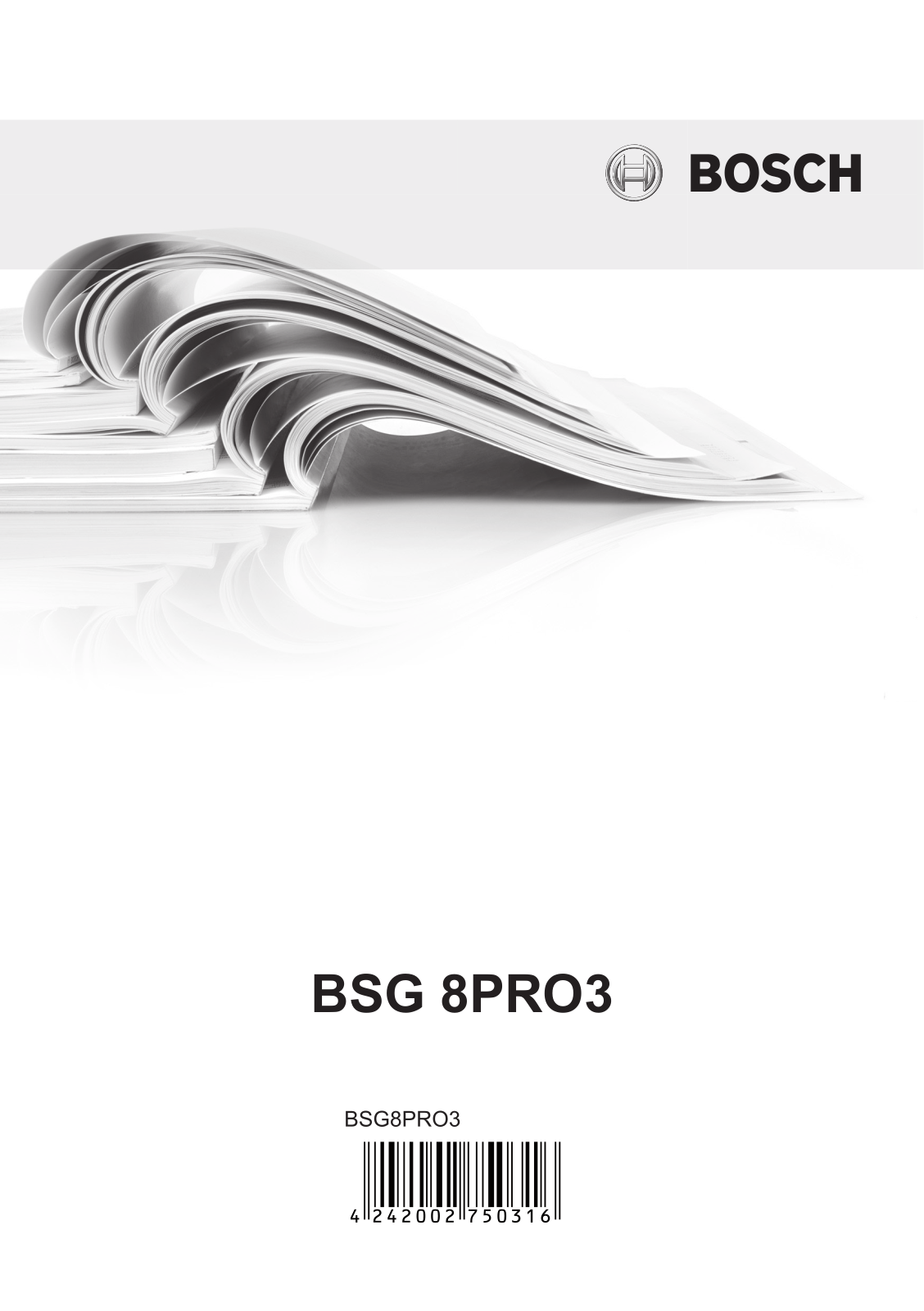 Bosch BSG8PRO3 User Manual