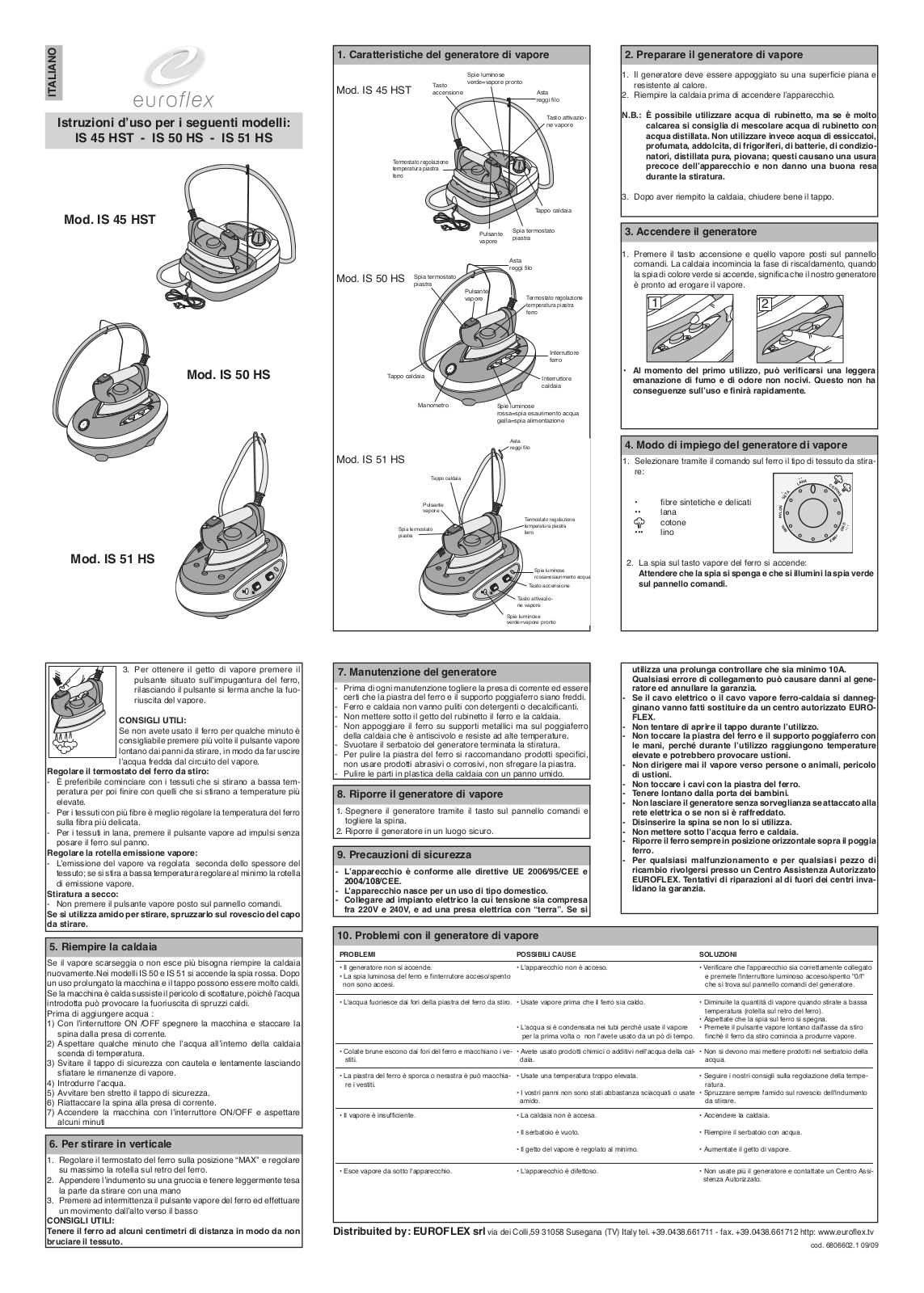 EUROFLEX IS 50 HS User Manual