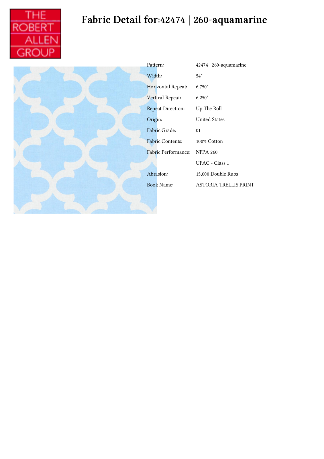 Duralee CRAL4861 Specifications - ManualMachine.com