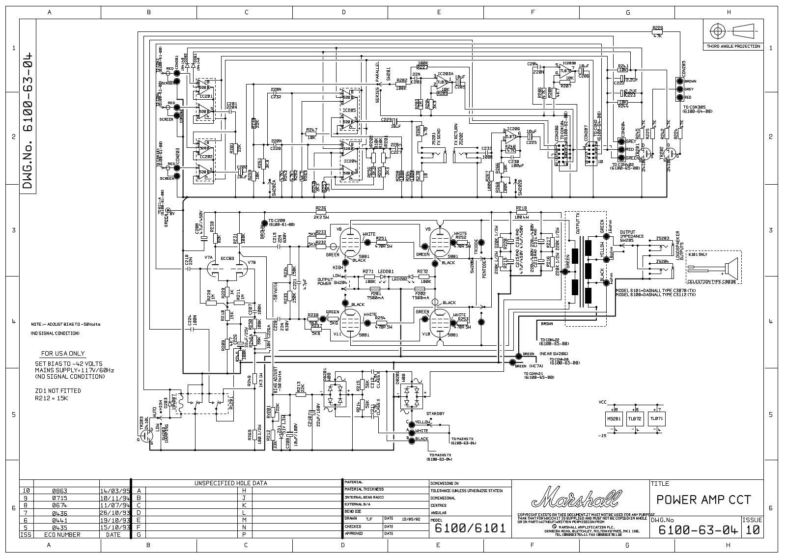 Marshall 6101, 6100, 6100-63-04 Schematic