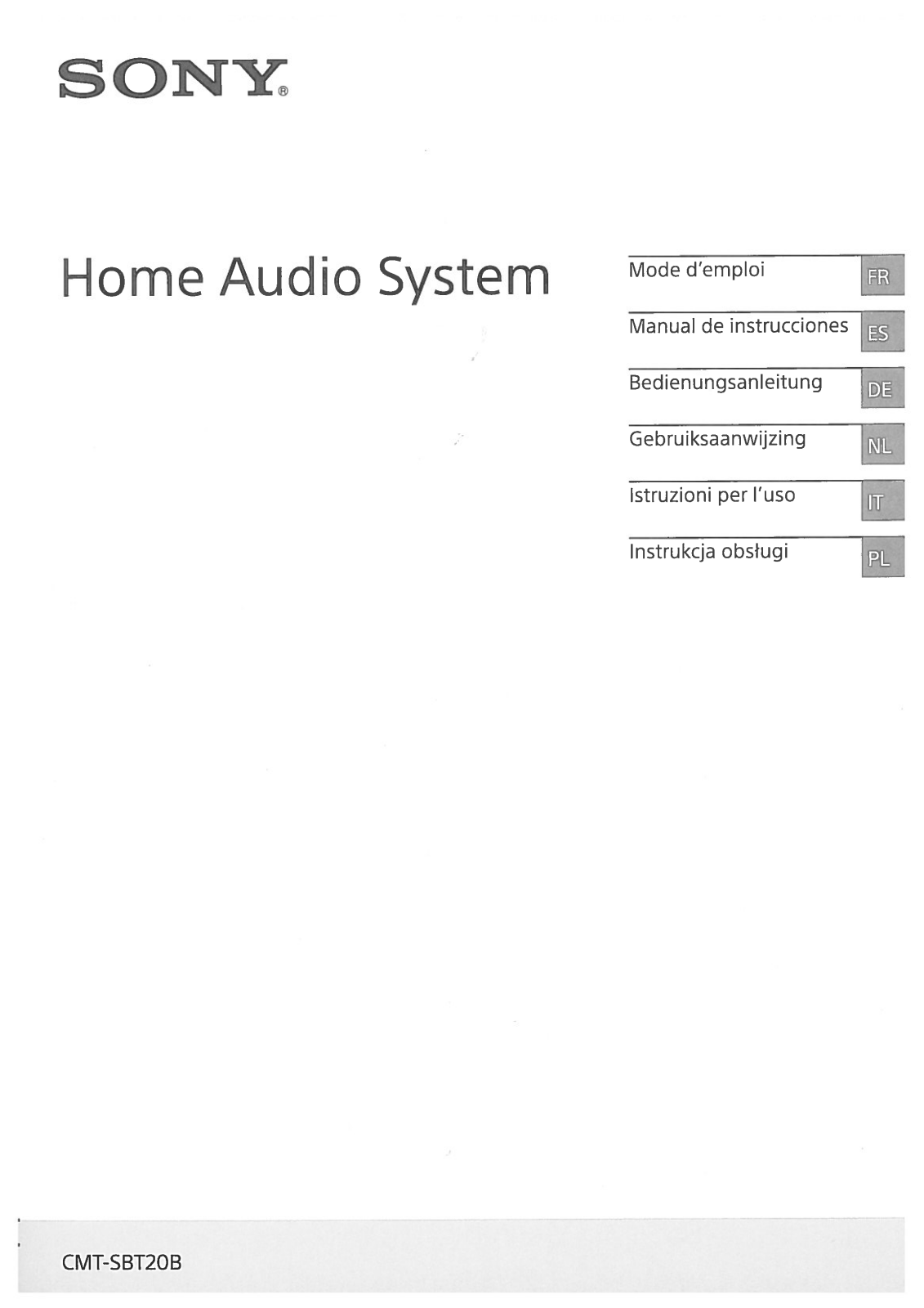 Sony CMT-SBT20B User Guide