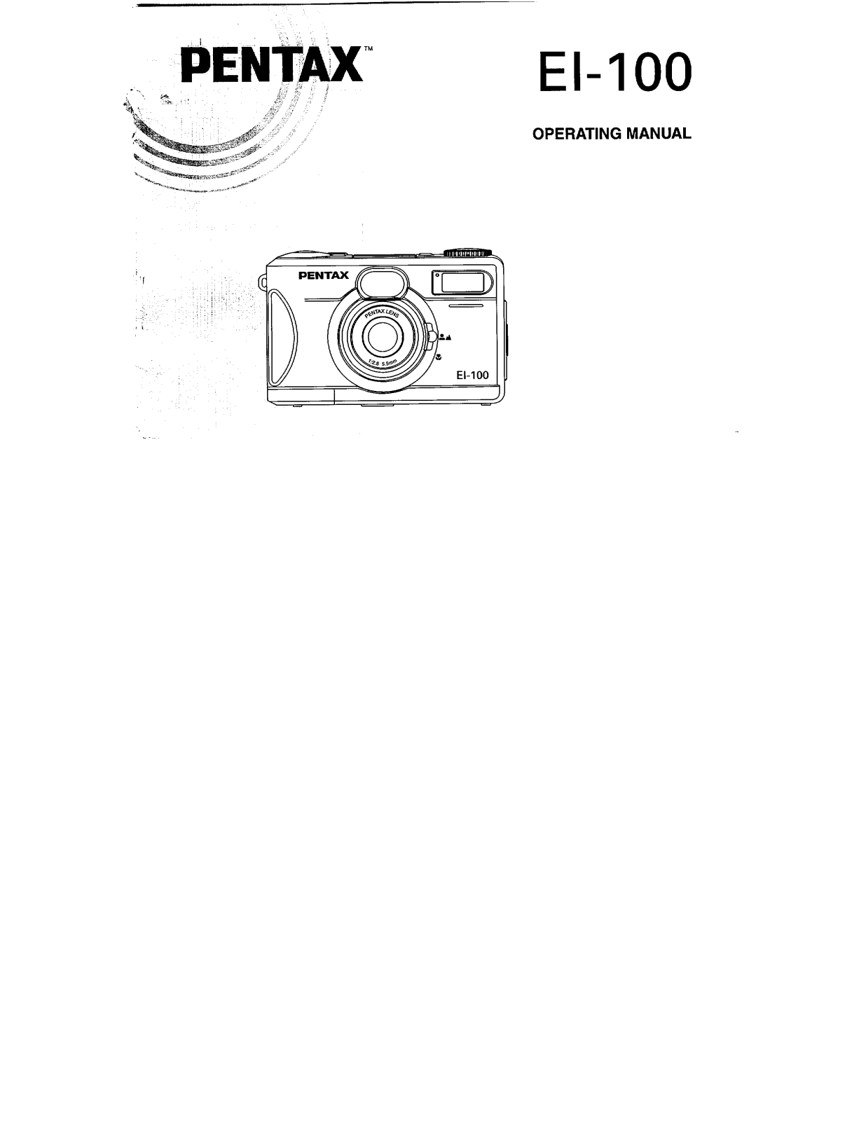 Pentax EI-100 operating manual