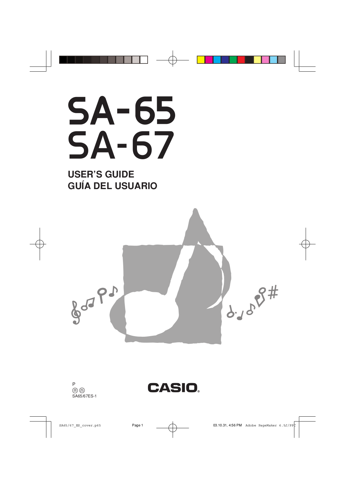 Casio SA-65, SA-67 User Manual