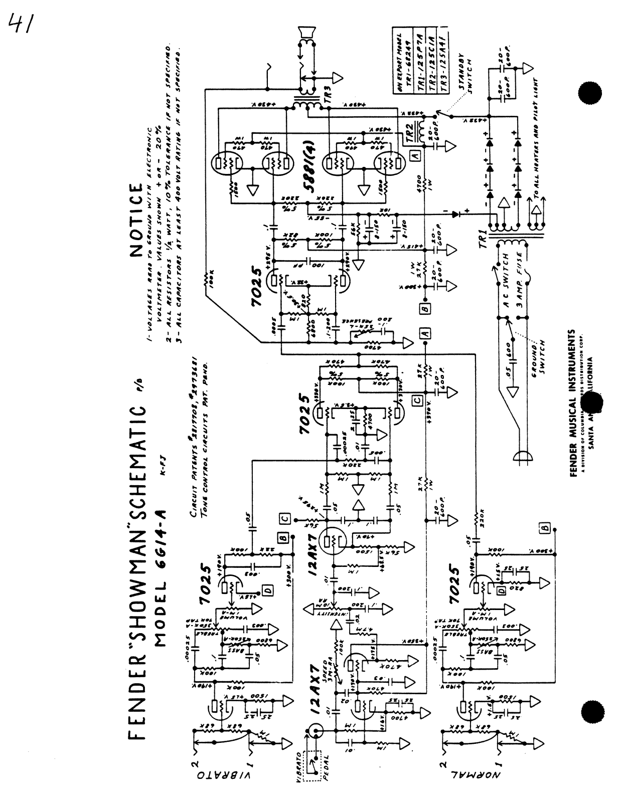 Fender 6g14a schematic