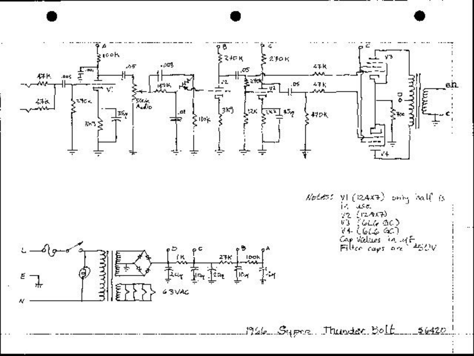 Supro ThunderboltS6420 Schematic - ManualMachine.com