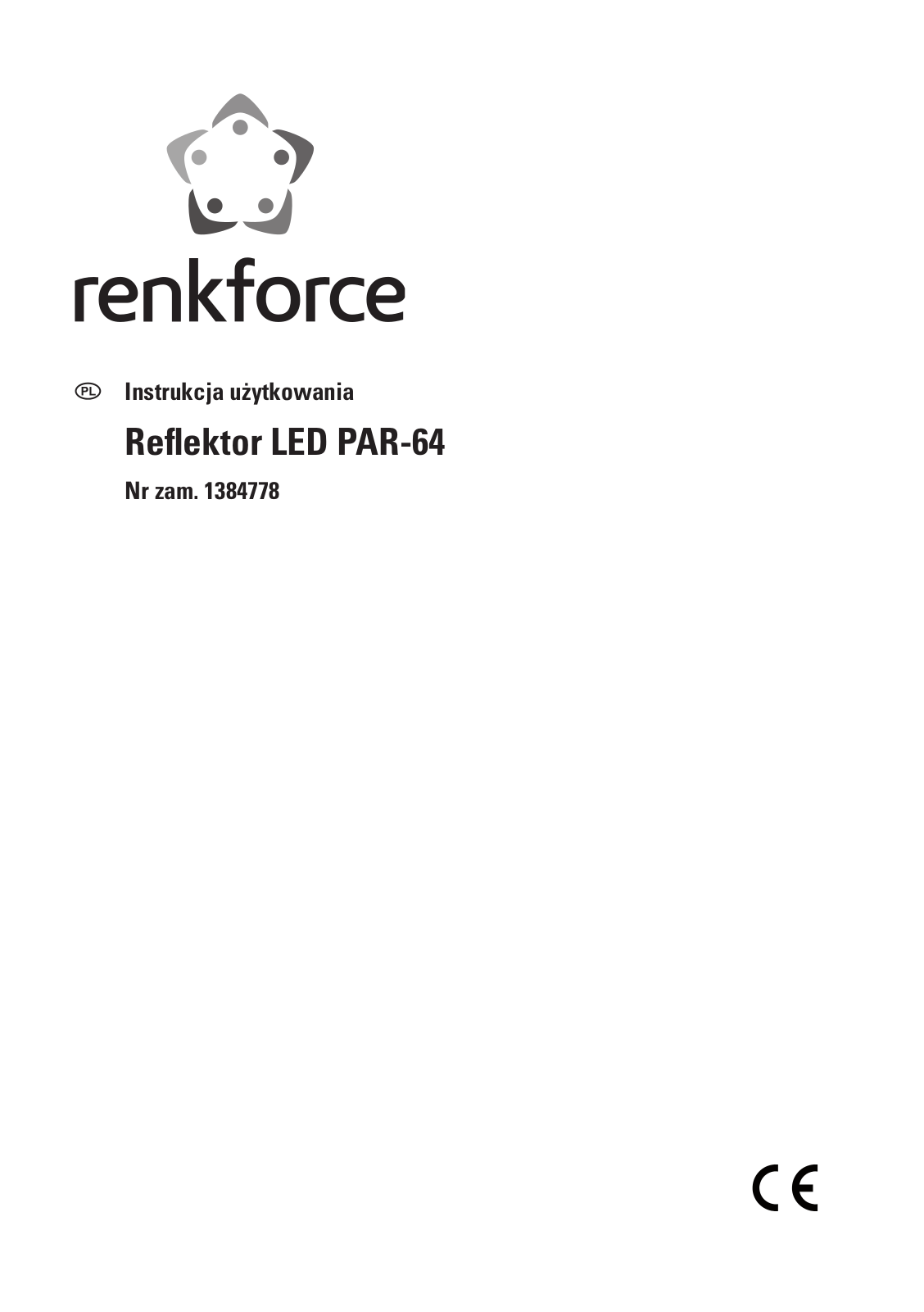 Renkforce LED PAR-64 Operating Instructions