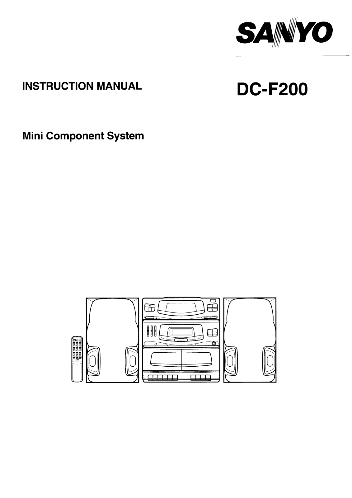 Sanyo DC-F200 Instruction Manual