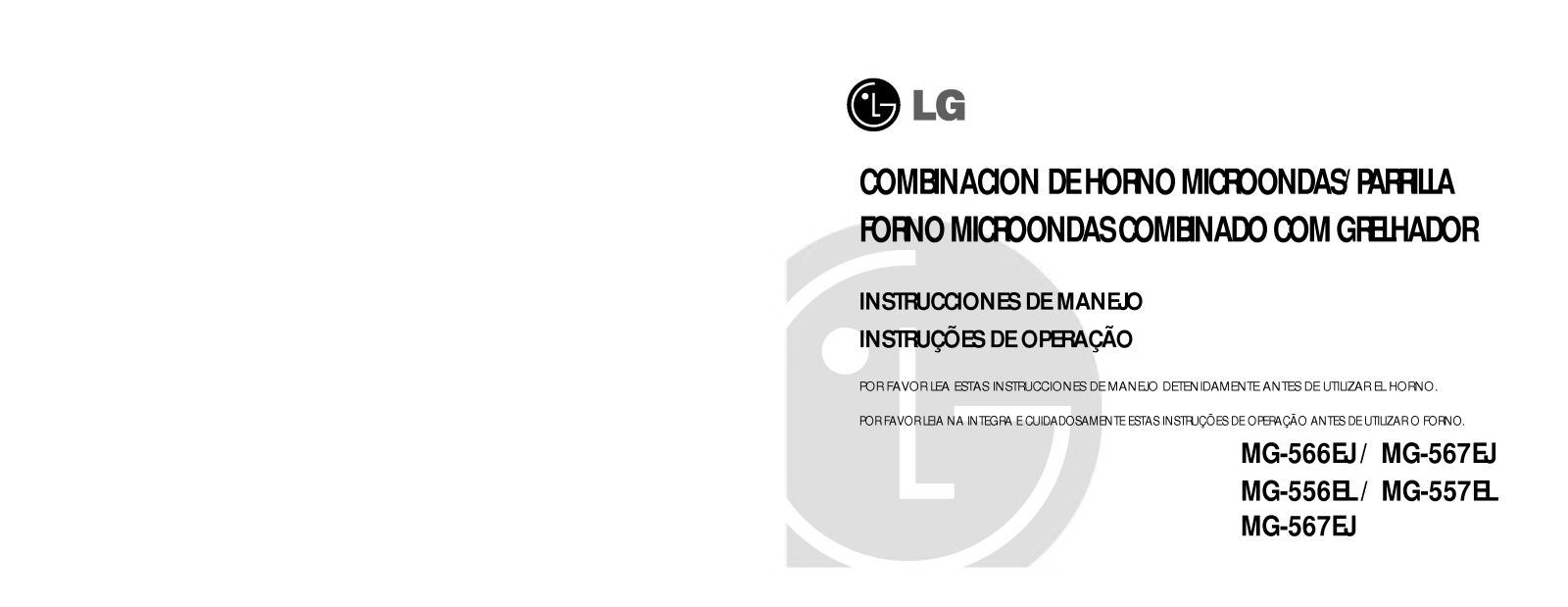 Lg MG-556EL, MG-566EJ, MG-567EJ, MG-557EL User Manual