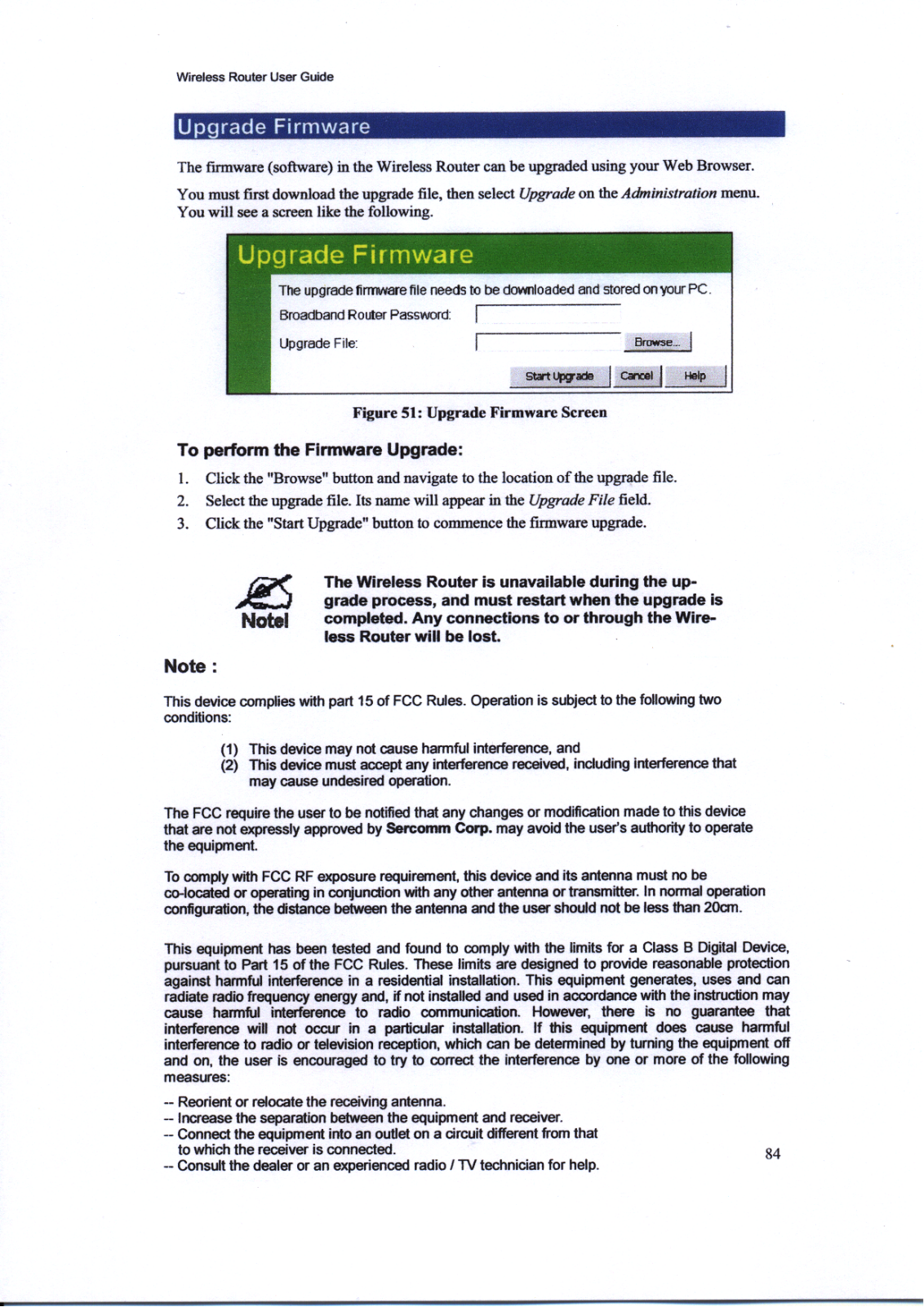 Sercomm IP806SM User Information