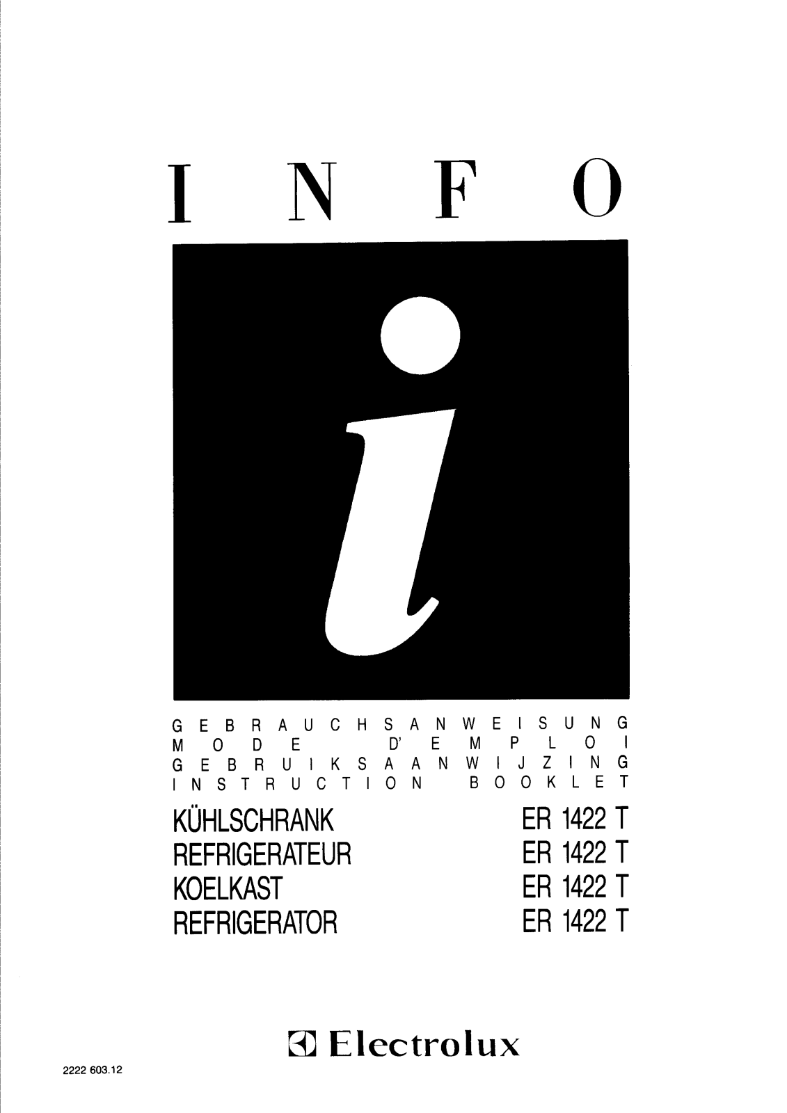 AEG-Electrolux ER1422T User Manual