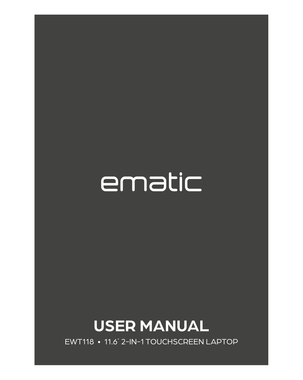 E matic EWT118 User Manual