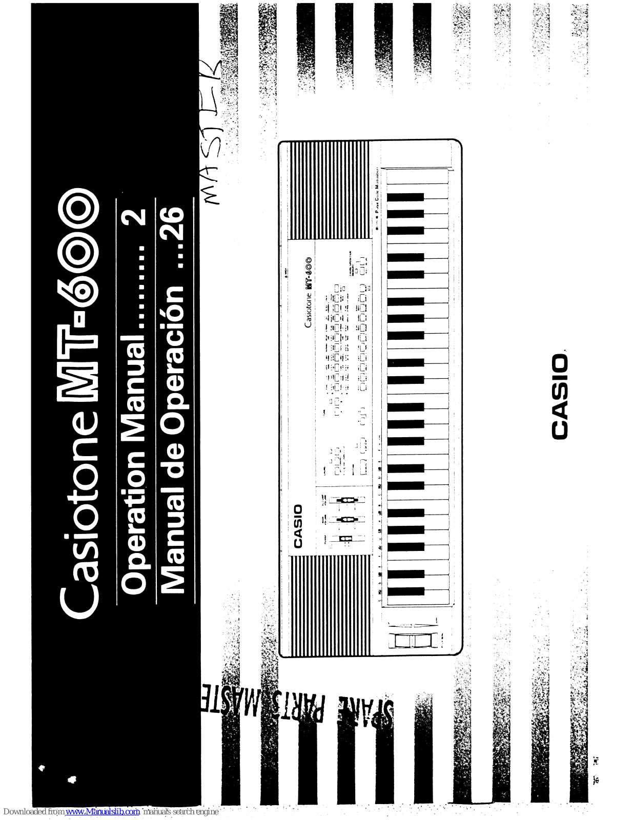 Casio Casiotone MT-600 Operation Manual